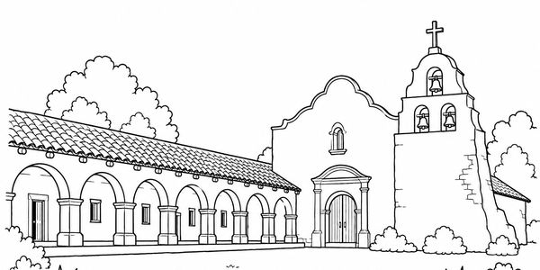 Ca mission coloring page 