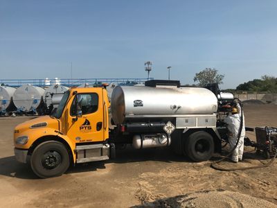 A truck doing tank asphalt removal in Las Vegas, NV