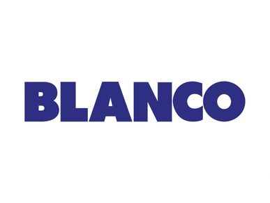 BLANCO logo in blue.