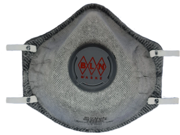 BLN MASK BM 022 AC X FFP2 valved carbon dust respirator for safe and easy breathing.