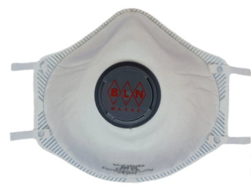 BLN MASK BM 022A X FFP2 valved conical dust respirator for effective protection and comfort.