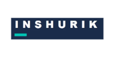 Logo with the word INSHURIK on a dark blue background.