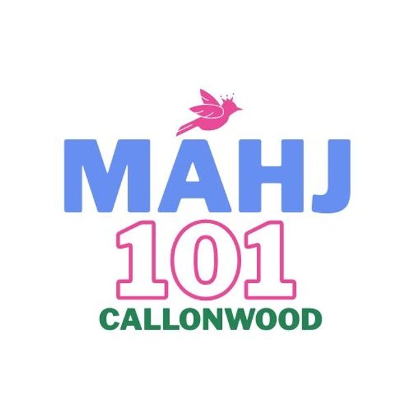 Logo for MAHJ 101 Callonwood with a pink bird above.