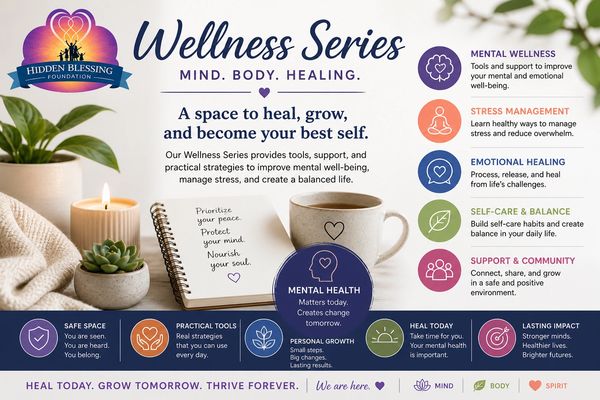 Wellness Series promotes mental health, stress management, emotional healing, self-care, and community support.