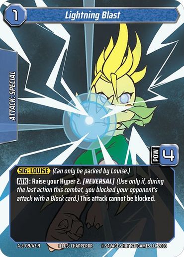 Lightning Blast Louise the Cockatiel Hyper Juken Card Game