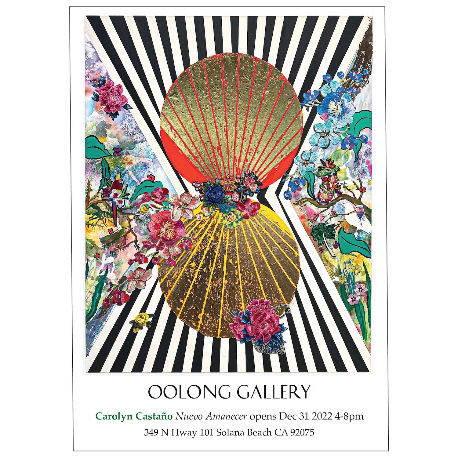 Carolyn Castaño Nuevo Amanecer opens Dec 31 2022 4-8pm at Oolong Gallery in Solana Beach California 