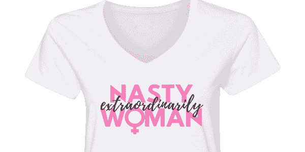 Extraordinarily Nasty Woman V-neck T-shirt