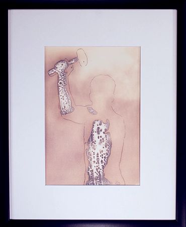 The Right hand of 1

11x14 (16x20 matted) mixed media photographic chemigram print, 

found film,sil