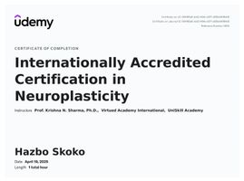 International Accredited Certification in Neuroplasticity