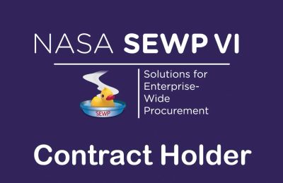 NASA SEWP VI contract holder badge.