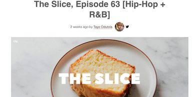 Earmilk's cover for The Slice, Episode 63 [Hip-Hop + R&B] mentions hip-hop artist One Lou.