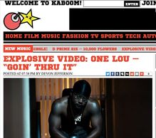 Kaboom Magainze recaps hip hop artist One Lou's hear-felt, "Goin' Thru It" music video.