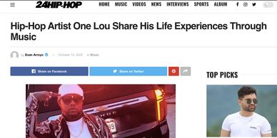 24 Hip-Hop's article on One Lou.