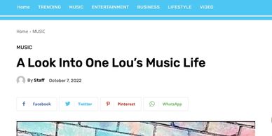 The Cali Post cover for their article about hip-hop artist One Lou titled, "A Look Into One Lou's Mu