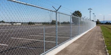 Chain-link fence installation