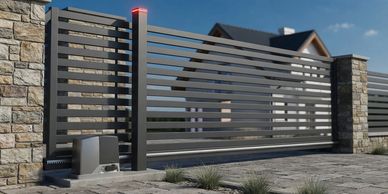 Residential fence gate installation with automations