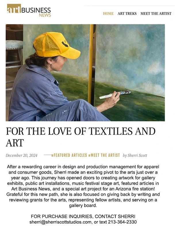 ART BUSINESS NEWS ARTICLE by Sherri Scott