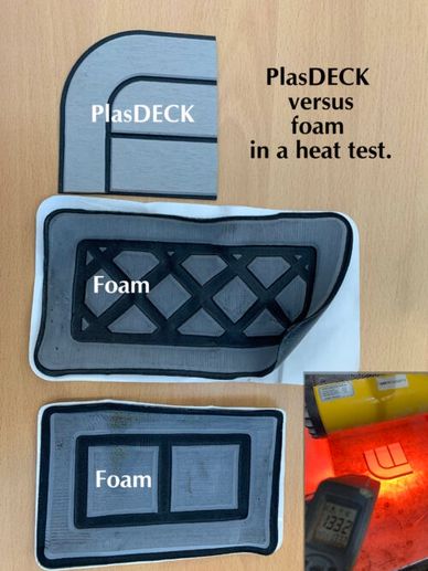 Foam Decking simply can't stand the heat!
