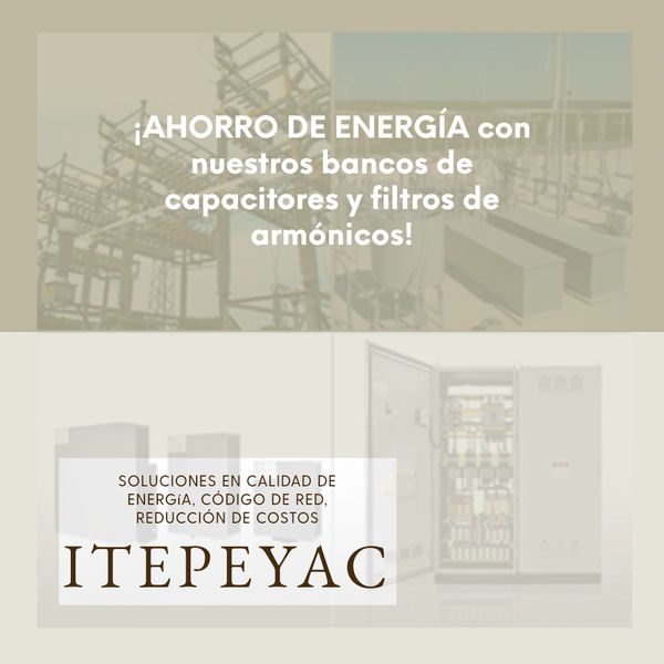 ahorro de energía con banco de capacitores y filtros de armónicos, ideal para código de red