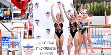 synchronized swimming duet