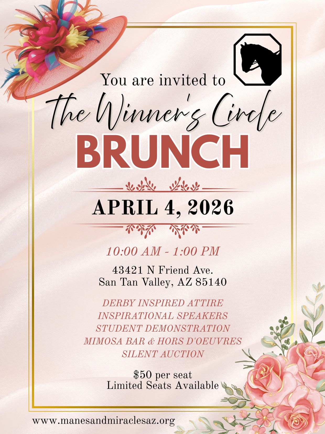 Winner's Circle Brunch Derby Style Fundraiser Banner