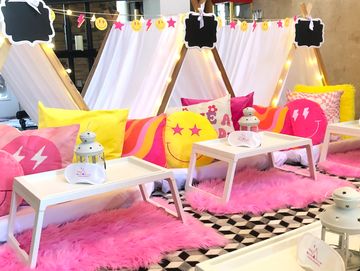 Camp Sweet Dreams Orlando slumber party tent rental themed sleepover teepee  