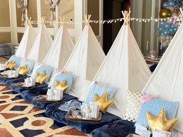Camp Sweet Dreams Orlando slumber party tent rental themed sleepover teepee Princess Diaries movie