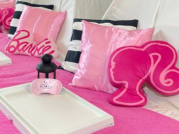 Camp Sweet Dreams Orlando slumber party tent rental themed sleepover teepee  Barbie doll movie