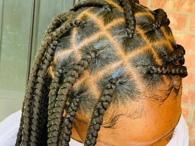 Box braids
Twist
Corn rolls
Lemonade braids
Kids Braids
Men braids 
etc....