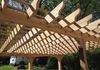 Rough-sawn oak pergola