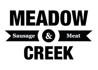 Black and white logo for Meadow Creek Sausage &amp; Meat.