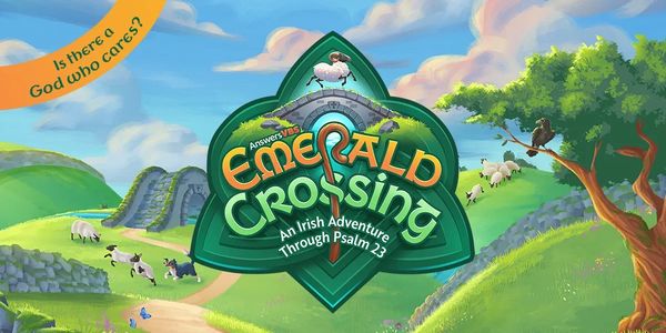 Illustration of Emerald Crossing, an Irish adventure themed around Psalm 23.