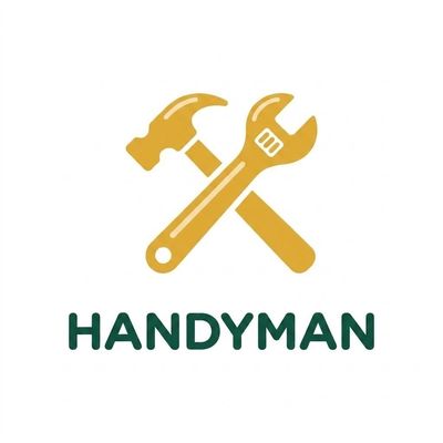 Logo with a hammer and wrench crossed, labeled 'HANDYMAN'.