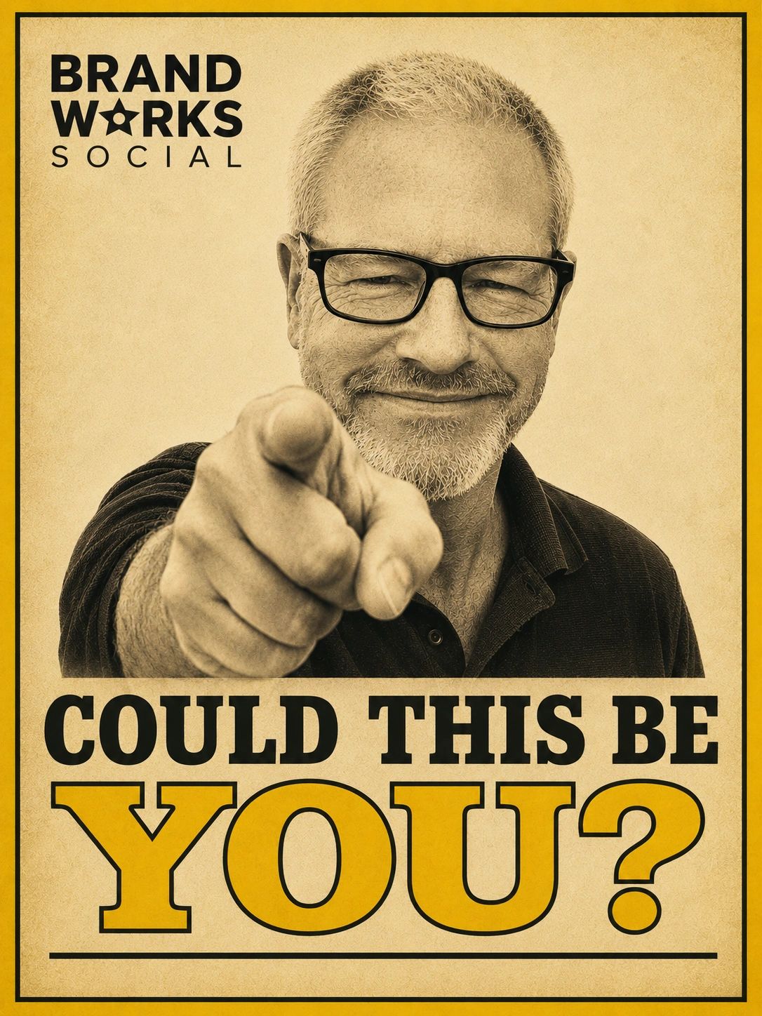 Man pointing with text "Could this be you?"