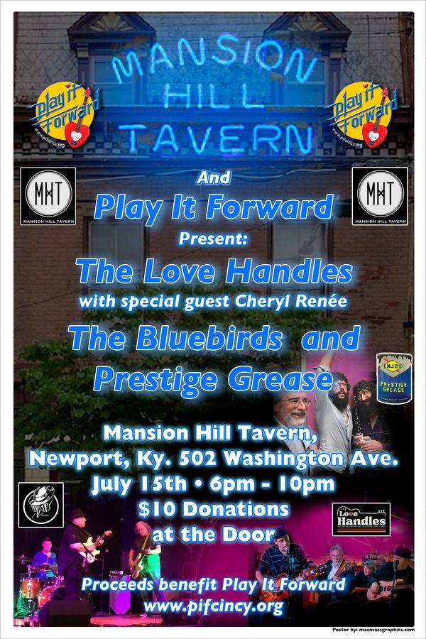 Event poster for a music show at Mansion Hill Tavern.