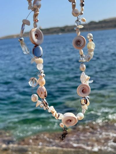 repurposed shell and pearl necklace 