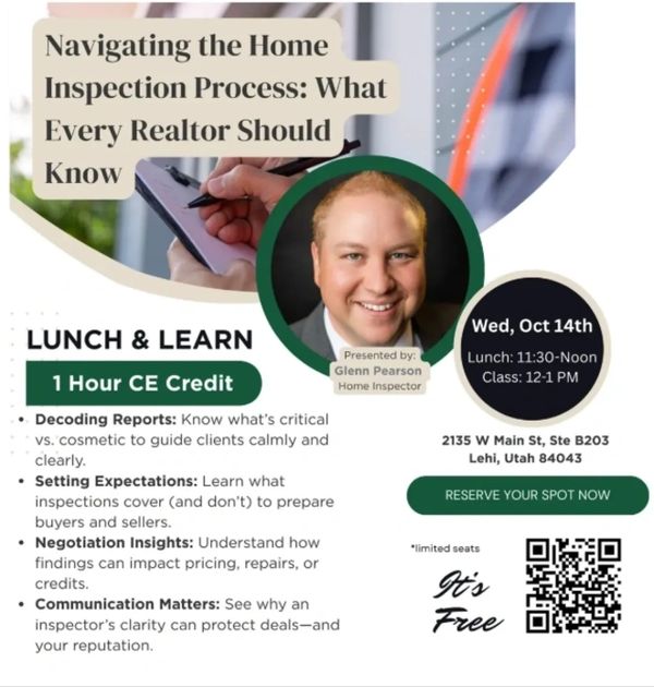 Lunch &amp; Learn on home inspection for Realtors with Glenn Pearson.