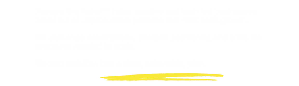 Escape the Echo™ helps businesses break unproductive patterns and build clear, actionable growth plans.