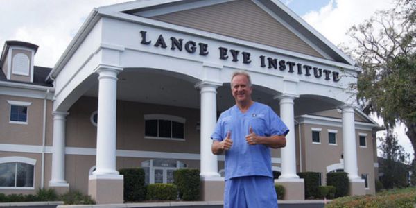 One of the Best Optometrist in The Villages, Dr Michael Lange in front of the Lange Eye Institute.