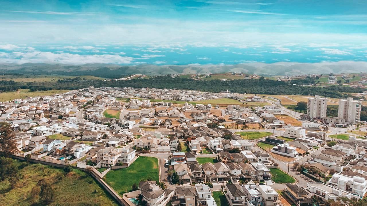 Bairro Urbanova em São José dos Campos visto de cima