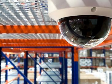 California Warehouse Surveillance Rack Aisle Security Camera System Riverside