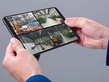 California Warehouse Surveillance Tablet Camera Security System Riverside