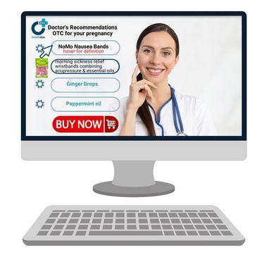 Intellidoc telemedicine shopping cart on a computer and AI shows the definition as it relates to you