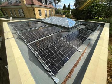 Residential Solar PV Flat Roof Installation