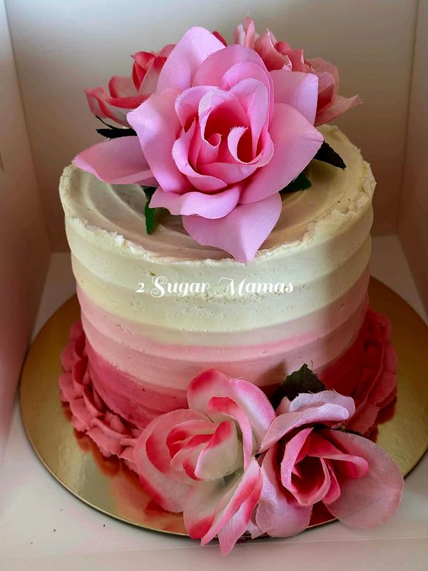 2 Sugar Mamas cake Pink colour