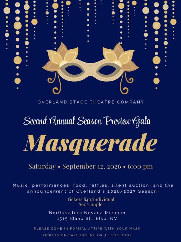 Invitation for a masquerade gala event on September 12, 2026.