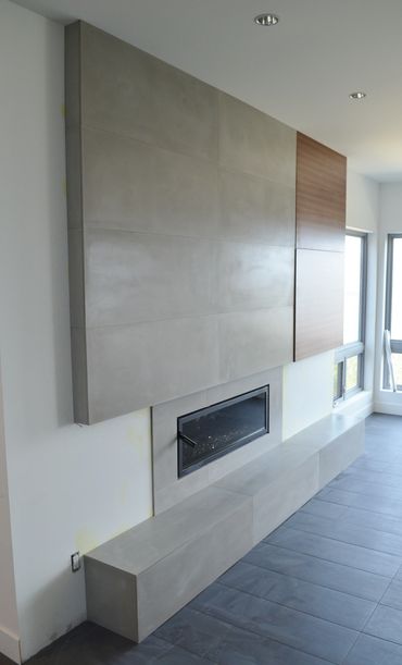 Concrete Fireplace Surrounds & Hearths - Kelowna BC - Custom made by Artisans