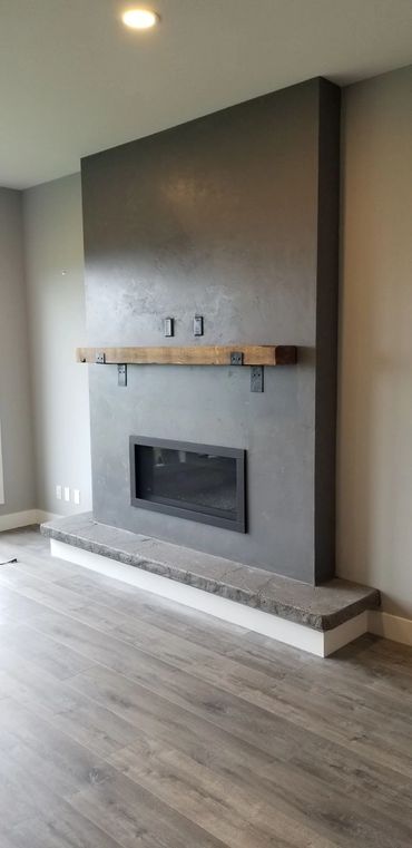 Venetian Plaster Fireplace