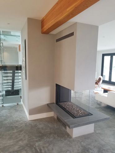 Concrete Fireplace Surrounds & Hearths - Kelowna BC - Custom made by Artisans