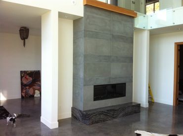 Concrete Fireplace Surrounds & Hearths - Kelowna BC - Custom made by Artisans